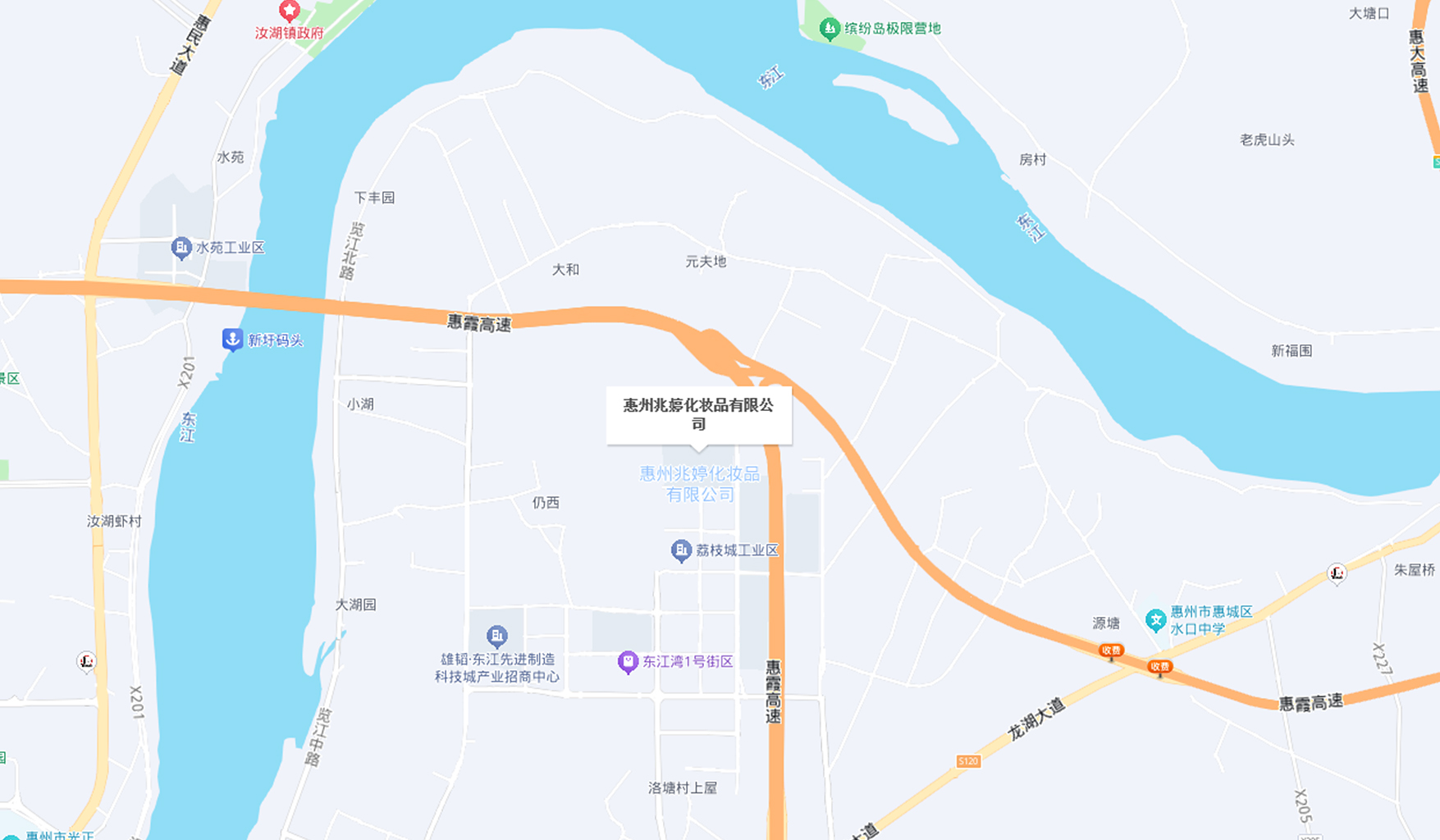 惠州荔城工业区地图
